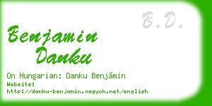 benjamin danku business card