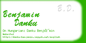 benjamin danku business card